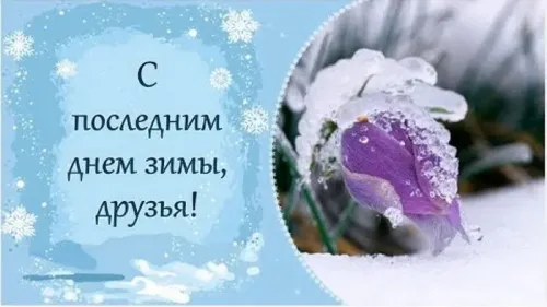Открытки на последний день зимы (170 картинок). Красивые открытки