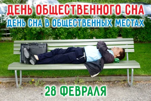 Открытки на День сна в общественных местах (15 картинок). День общественного сна - картинки с надписями