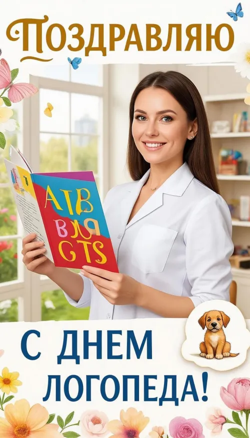 Открытки с Международным днем логопеда (40 картинок). Картинки с надписью: Поздравляю с Днем логопеда